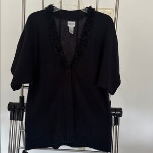 Chico's Elegant Black Knit Cardigan